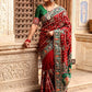 Contemporary Silk Red Diamond Saree