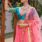 Lehenga Choli Net Pink Diamond Lehenga Choli