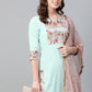 Salwar Suit Crepe Silk Aqua Blue Digital Print Salwar Kameez