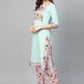 Salwar Suit Crepe Silk Aqua Blue Digital Print Salwar Kameez