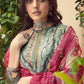Salwar Suit Silk Viscose Aqua Blue Digital Print Salwar Kameez