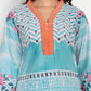Salwar Suit Muslin Aqua Blue Digital Print Salwar Kameez