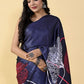 Casual Satin Silk Blue Digital Print Saree
