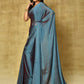 Trendy Saree Fancy Fabric Blue Digital Print Saree