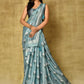 Designer Chinon Green Digital Print Saree