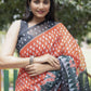 Classic Cotton Orange Digital Print Saree