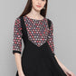 Party Wear Kurti Faux Crepe Black Digital Print Kurtis