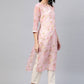 Casual Kurti Chiffon Pink Digital Print Kurtis