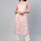 Casual Kurti Chiffon Pink Digital Print Kurtis