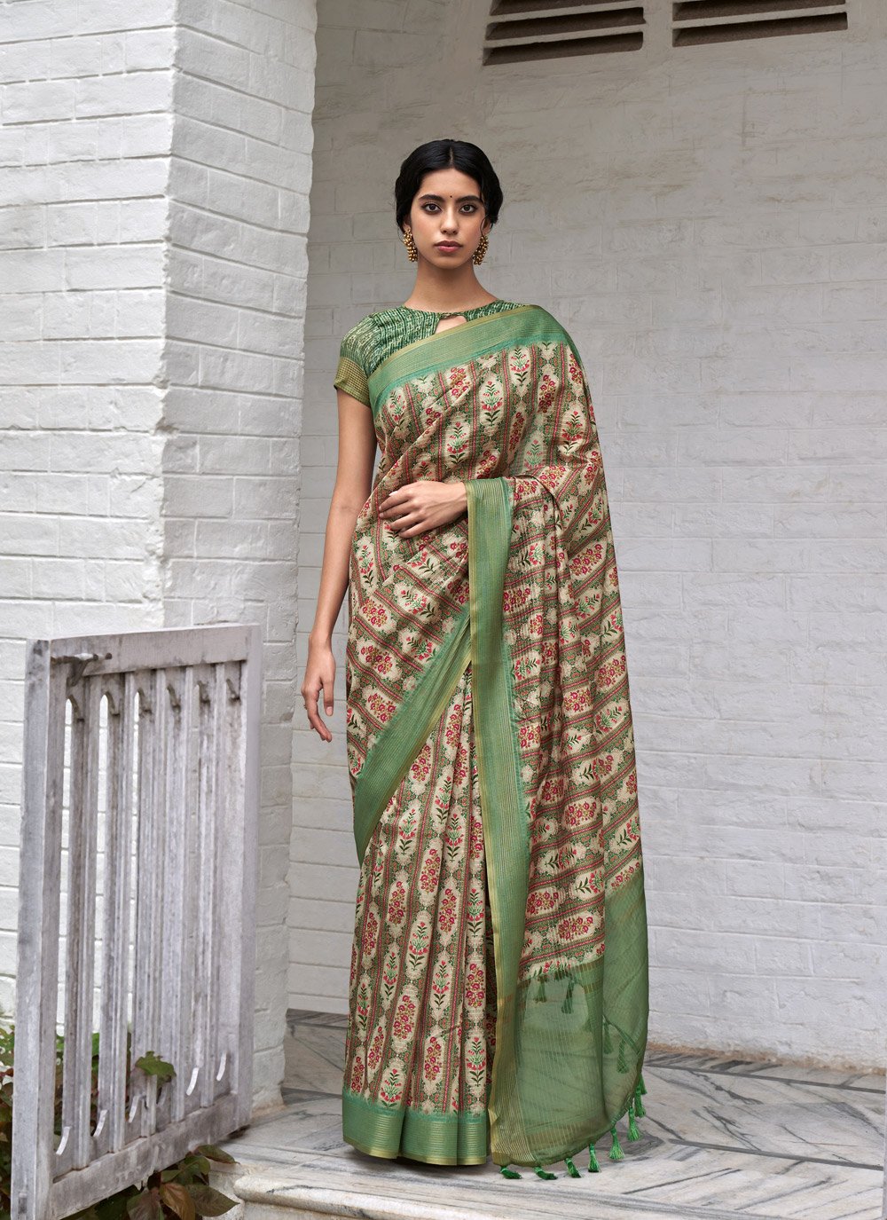 Classic Silk Multi Colour Digital Print Saree