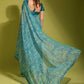 Contemporary Georgette Blue Digital Print Saree
