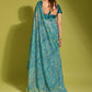 Contemporary Georgette Blue Digital Print Saree
