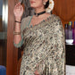 Contemporary Pashnima Silk Grey Digital Print Saree