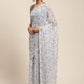 Contemporary Chiffon Off White Digital Print Saree