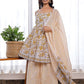 Palazzo Salwar Suit Cotton Cream Digital Print Salwar Kameez