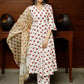 Pant Style Suit Cotton White Digital Print Salwar Kameez