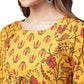 Designer Kurti Crepe Silk Mustard Digital Print Kurtis