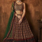 Readymade Lehenga Choli Crush Georgette Brown Digital Print Lehenga Choli