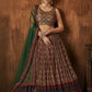 Readymade Lehenga Choli Crush Georgette Brown Digital Print Lehenga Choli
