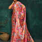 Designer Satin Multi Colour Digital Print Saree