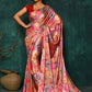 Designer Satin Multi Colour Digital Print Saree