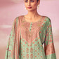 Salwar Suit Pashmina Green Digital Print Salwar Kameez