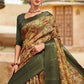 Contemporary Banarasi Silk Cotton Green Digital Print Saree