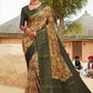Contemporary Banarasi Silk Cotton Green Digital Print Saree