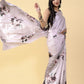 Casual Satin Silk Lavender Digital Print Saree