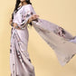 Casual Satin Silk Lavender Digital Print Saree