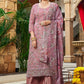 Salwar Suit Georgette Lavender Buttons Salwar Kameez