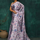 Designer Fancy Fabric Mauve Digital Print Saree