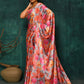 Designer Satin Multi Colour Digital Print Saree