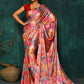 Designer Satin Multi Colour Digital Print Saree