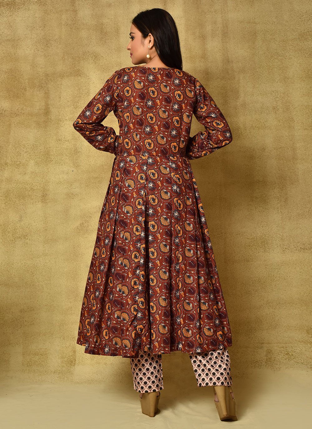 Anarkali Suit Cotton Silk Multi Colour Digital Print Salwar Kameez