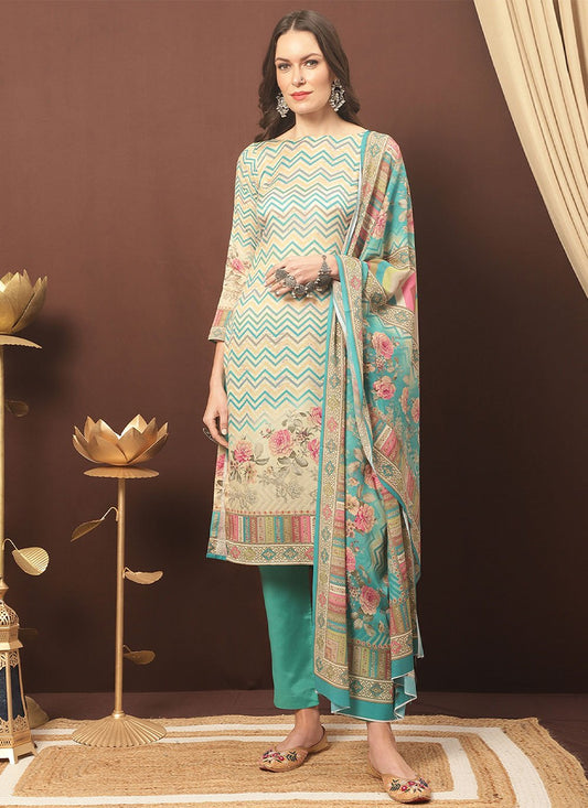 Trendy Suit Cotton Multi Colour Digital Print Salwar Kameez