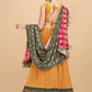 A Line Lehenga Satin Mustard Digital Print Lehenga Choli