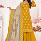 Salwar Suit Pashmina Mustard Digital Print Salwar Kameez