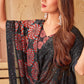 Contemporary Net Black Digital Print Saree