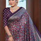 Trendy Saree Pashnima Silk Purple Digital Print Saree