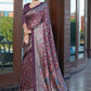 Trendy Saree Pashnima Silk Purple Digital Print Saree