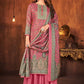 Palazzo Salwar Suit Pashmina Pink Diamond Salwar Kameez