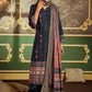 Palazzo Salwar Suit Pashmina Black Digital Print Salwar Kameez