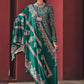 Salwar Suit Pashmina Green Digital Print Salwar Kameez