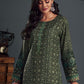 Salwar Suit Pashmina Green Digital Print Salwar Kameez