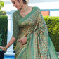 Classic Pashnima Silk Green Digital Print Saree