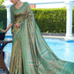 Classic Pashnima Silk Green Digital Print Saree