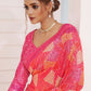 Designer Imported Pink Digital Print Saree