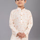 Kurta Pyjama Polyester Cream Digital Print Kids