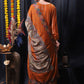 Palazzo Salwar Suit Pure Georgette Orange Digital Print Salwar Kameez